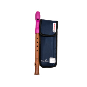 Flauta Hohner 9585-1 Mixta Boquilla Rosa Digitación Alemana 2 Piezas