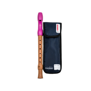 Flauta Hohner Mixta Boquilla Rosa Digitación Barroca 2P 9586-1