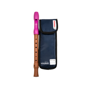 Flauta Hohner Mixta Boquilla Rosa Digitación Alemana 3P 9583-1