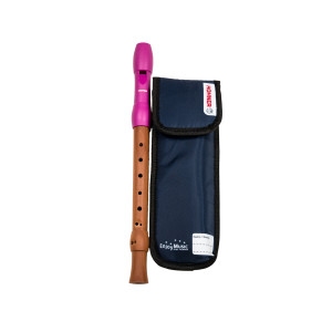 Flauta Hohner Mixta Boquilla Rosa Digitación Barroca 3P 9584-1