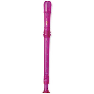 Flauta Dulce Soprano Digitación Barroca Angel ASRB-251PR Plástico Púrp