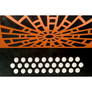 Acordeón Hohner Rey Vallenato GCF A-4925 Naranja