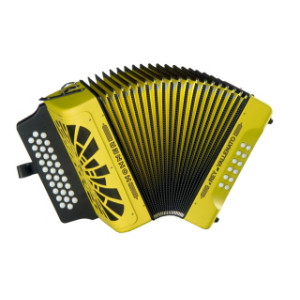 Acordeón Hohner Rey Vallenato GCF A-4926 Amarillo