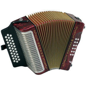 Acordeón Hohner A-5723-GCF Corona III Rojo