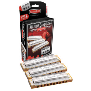 Propack 3 Armónicas Hohner Marineband A/C/G 1896xp