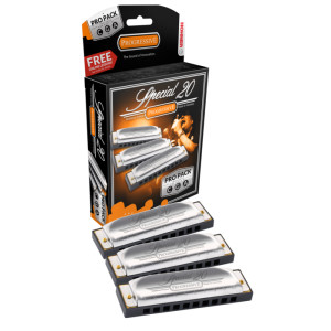 Propack 3 Armónicas Hohner Special-20 A-C-G 5601xp