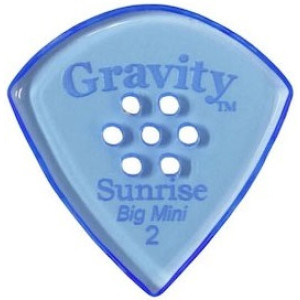 Púa Gravity Sunrise Big Mini 2.0mm Pulida Multi-Hole Azul GSUB2PM