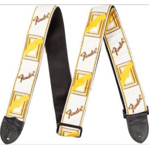 Correa Fender 099-0683-000 Monogrammed Blanca/Marrón/Amarilla 2