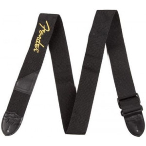 Correa Fender 099-0662-070 Poly Negra Logo Amarillo 2