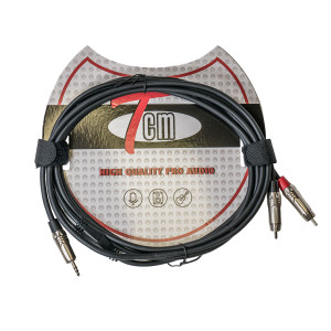 Cable Mini Jack Stereo-2 RCA TCM TMJS-3 3 Metros