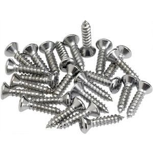 Juego 24 Tornillos Golpeador/Control Plate Fender Cromo 099-4923-000