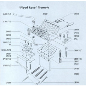Recambios Floyd Rose Schaller Tornillo Barra Cuerdas Dorado 20200500