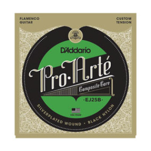Juego Cuerdas Guitarra Flamenco D'Addario EJ-25B Black Nylon