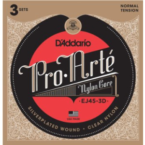 Juego Cuerdas Guitarra Clásica D'Addario EJ-45-3D Tensión Normal