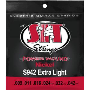 Juego Cuerdas Guitarra Eléctrica SIT Powerwound S942 009-042