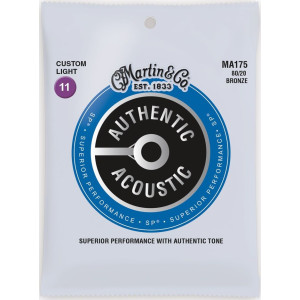 Juego Cuerdas Guitarra Acústica Martin MA-175 Bronce 80/20 011-052