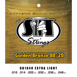 Juego Cuerdas Guitarra Acústica SIT Golden Bronze GB1048 010-048