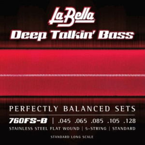 Juego La Bella Bajo 5 Cdas Deep Talkin´ Bass Flatwound 760-FS-B
