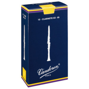 Caja 10 Cañas Clarinete Vandoren Tradicional 2 caja azul