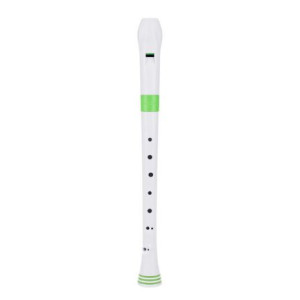 Flauta Nuvo Recorder Digitación Alemana N-310RDGRG Blanca/Verde