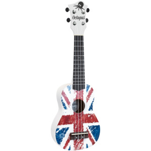 Ukelele Soprano Octopus UK-205UJW Union Jack Blanca