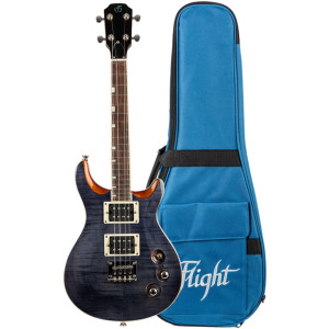 Ukelele Tenor Flight Vanguard Rock Series Transparent Black