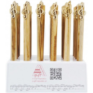 Pack 24 Bolígrafos Clave De Sol Agifty B-1078 Madera