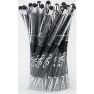 Bolígrafo Stylus Clave de Sol Agifty B-2000 Cristal Negro