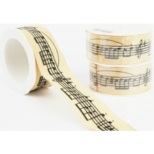 Cinta Regalo Agifty R-1013 Crema Notas Negras