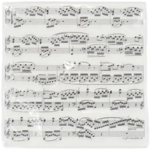 Paquete 20 Servilletas Papel Agifty T-1004 Partituras