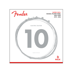 Pack 3 juegos Cuerdas Guitarra Eléctrica Fender 250-R 010-046